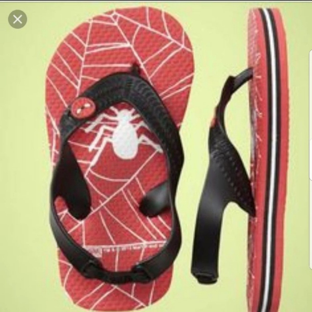 Gap Junk Food Spiderman Flip Flop Shoes 5 6